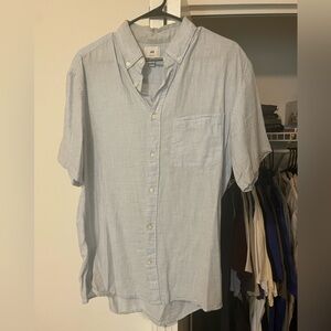 H&M Sky Blue Button-Up Shirt